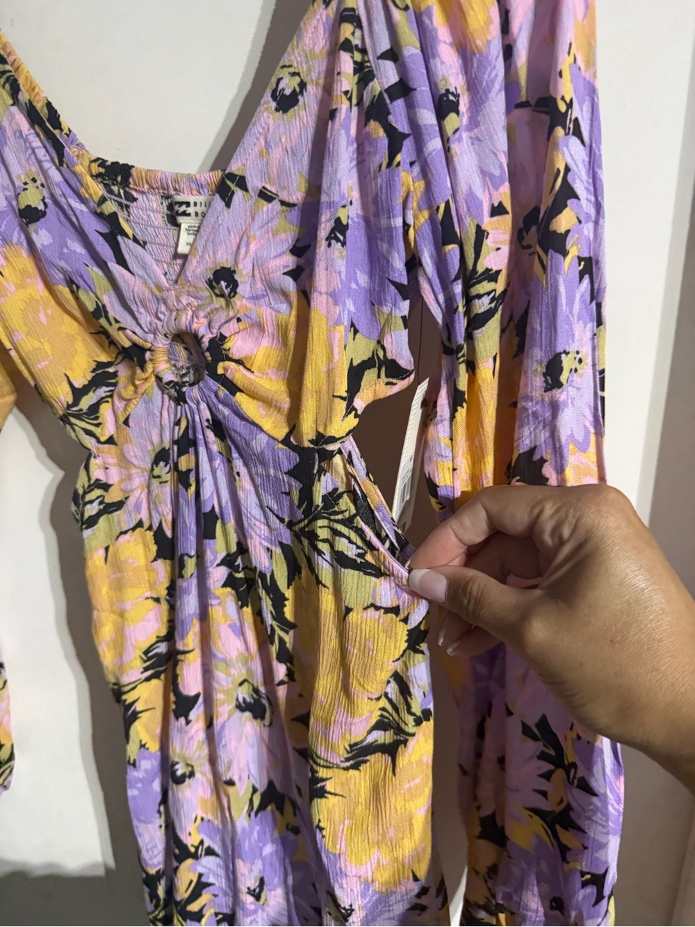 BNWT Women’s Billabong Last Call Mini Open Sides Mini Dress Size XS - Picture 3 of 7
